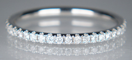 Fullset diamond eternity ring in 18ct white gold - Top quality diamond set eternity ring set with 0.40ct of G colour VS clarity diamonds in 18ct white gold. This ring is size N and cannot be resized. This ring is included in our 20th anniversary sale and now costs the amazingly low price of £422.50