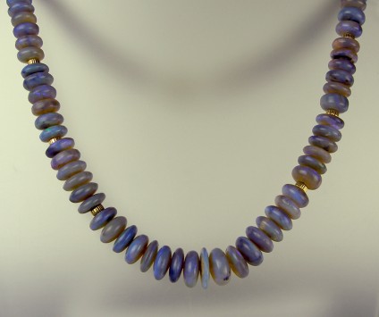Black opal necklace - 