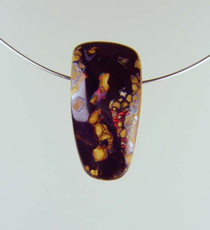 Boulder opal pendant - 50.44ct boulder opal bead