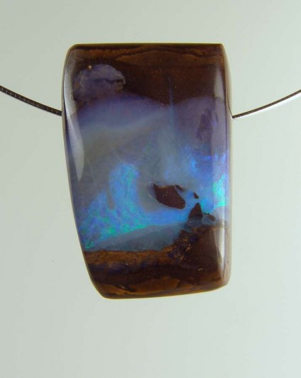 Boulder opal pendant - 81.40ct boulder opal bead 3.1 x 2.0 cm
